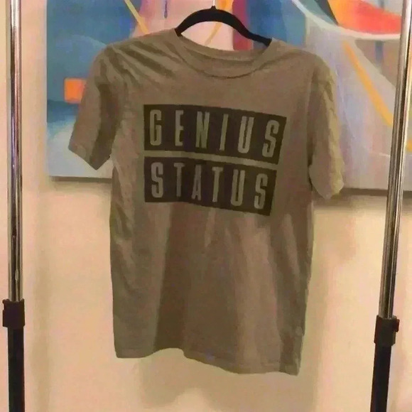 Boys Children’s Place Army Green Genius Status Short-Sleeved Tee, 14 - Picture 1 of 4